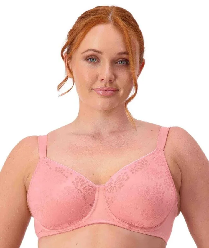 Triumph Lacy Minimizer Bra - Cherry Rose