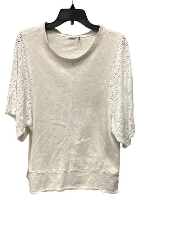 Sweater Short Sleeve By Akemi And Kin In Cream, Size: M