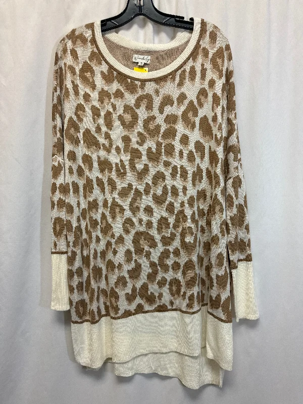 Sweater By Wonderly In Animal Print, Size: Xl