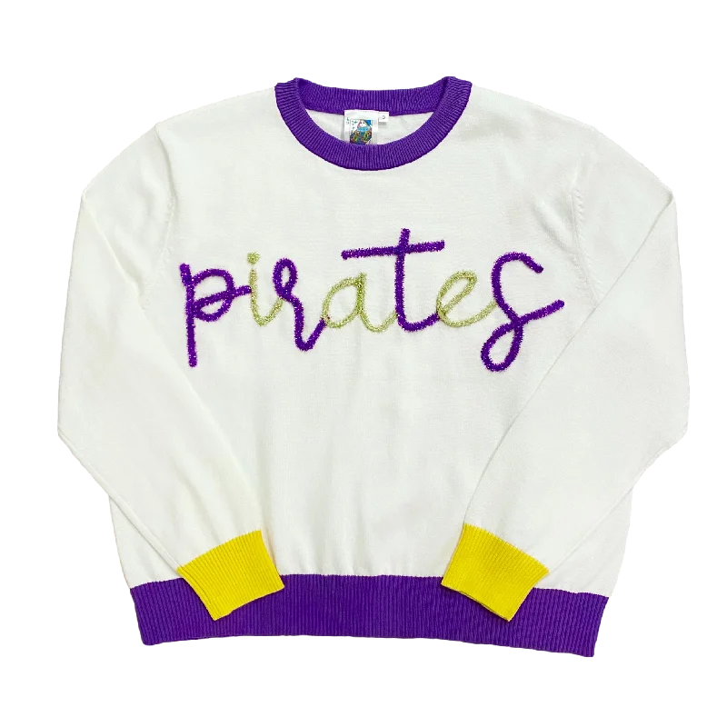 Glitter Script "Pirates" Long Sleeve Sweater