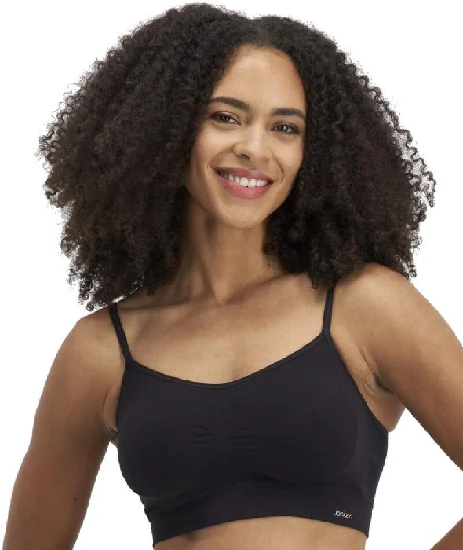 Jockey Skimmies Wire-Free Crop Top - Black