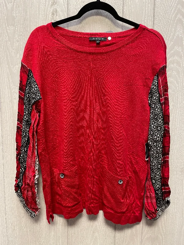 Sweater By John Mark In Black & Red, Size: S