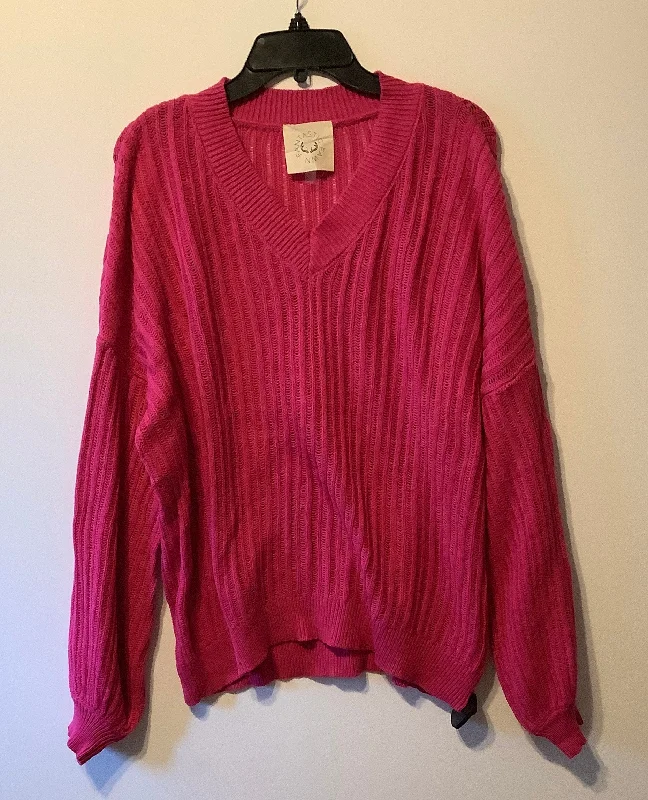 Sweater By Fantastic Fawn In Pink, Size: S