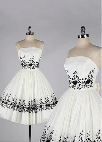 BLACK AND WHITE HOMECOMING DRESS       S2766