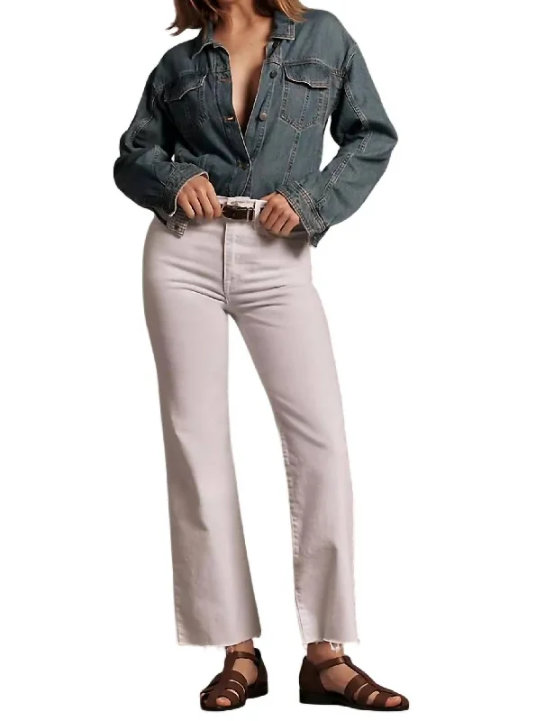 Le Jane Crop High-Rise Straight-Leg Jean In Blanc