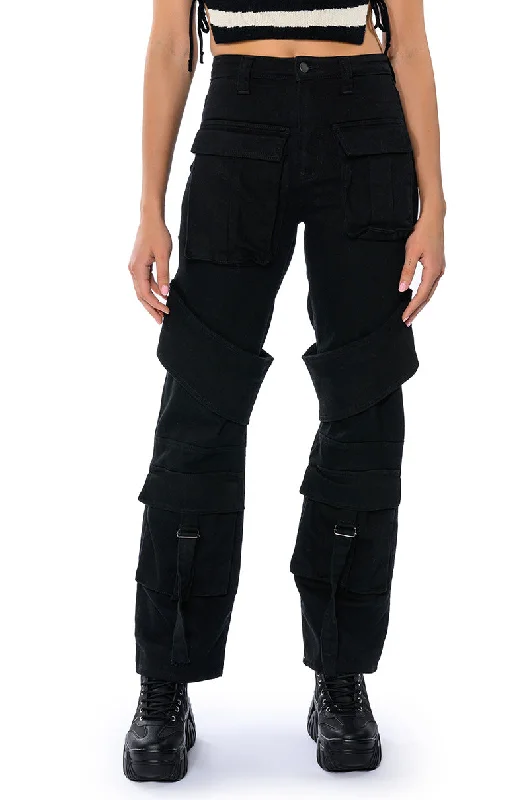 TOO COOL CARGO HIGH WAISTED JEANS