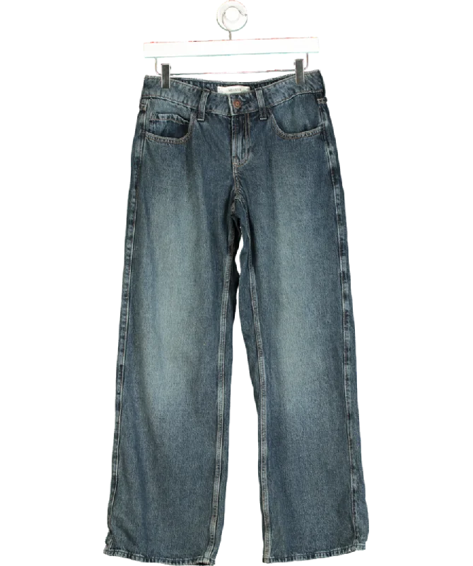 Hollister Blue Low-rise Wash Super Baggy Jeans W24