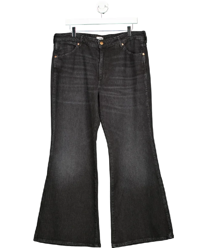 Wrangler Black Wanderer 622 High Rise Flare Jeans W34