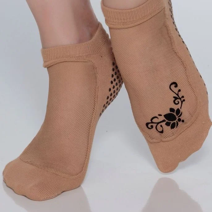 Classic Mesh Grip Sock - Lotus Tattoo (Barre / Pilates)