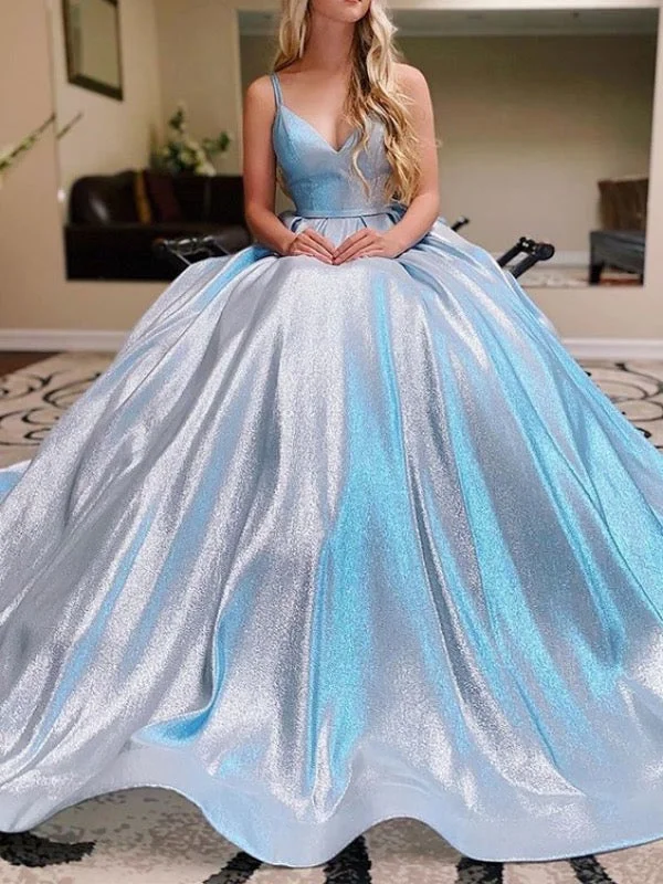 2020 Popular Design Shiny Long Prom Dresses, A-line Prom Dresses, Modest Prom Dresses