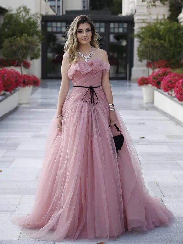 Elegant Strapless Long Prom Dresses, 2020 Newest Graduation Party Prom Dresses