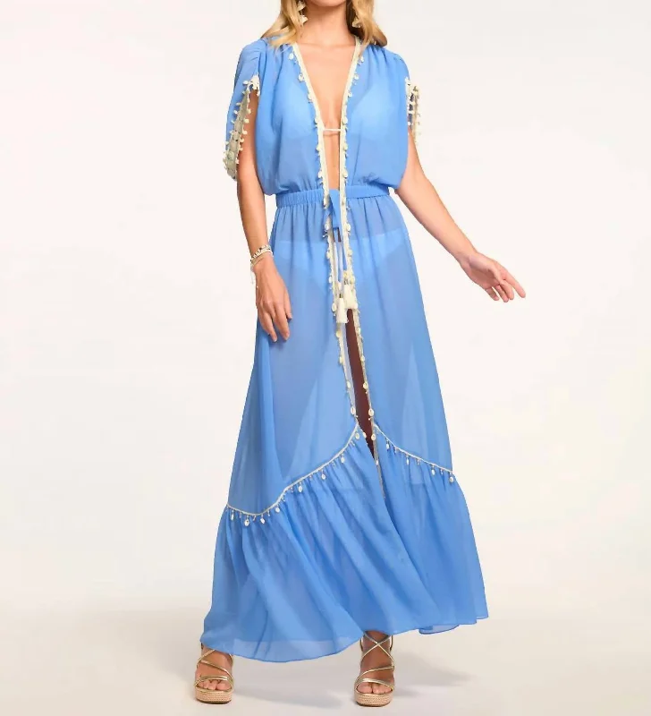 Nikolai Coverup Dress In Serene Blue