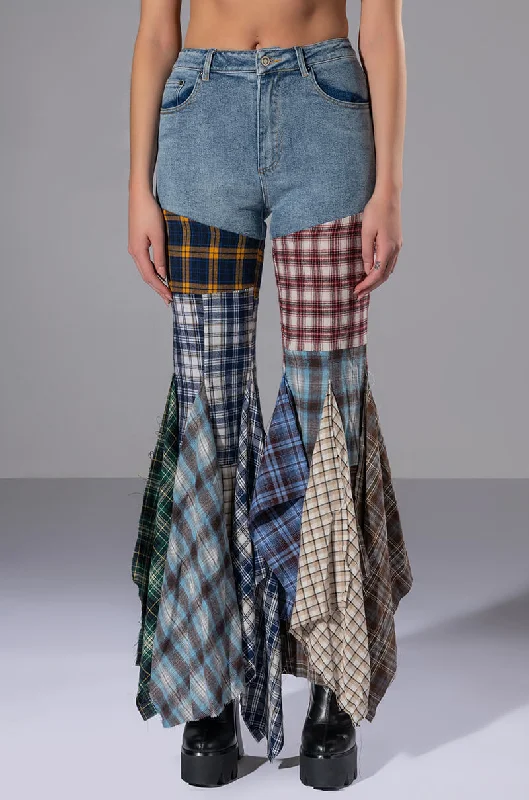 ALEXA PLAID JEANS