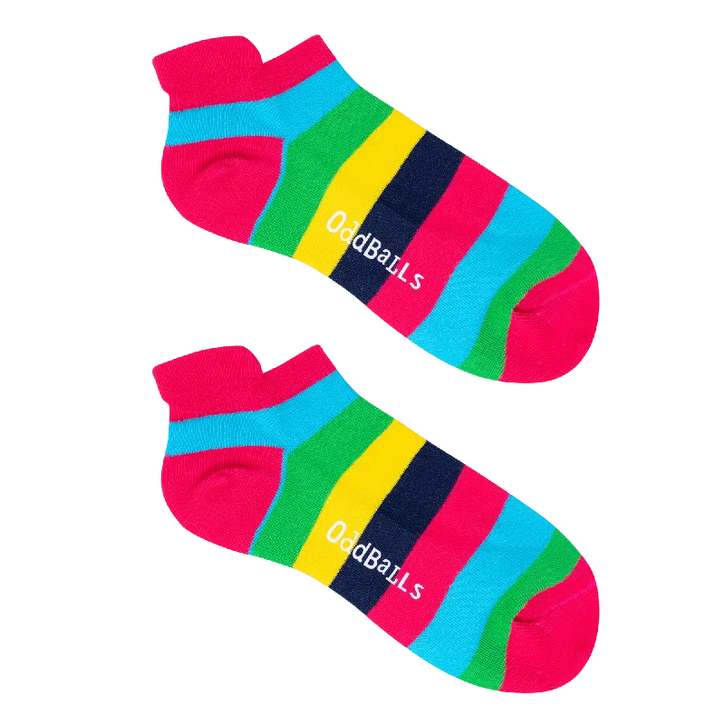 Rosy Stripes - Ankle Trainer Socks