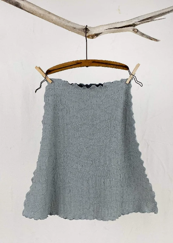 Puritan Grey Catty Jacquard Knit Bias Skirt