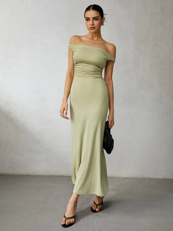 Casual Off Shoulder Long Dress