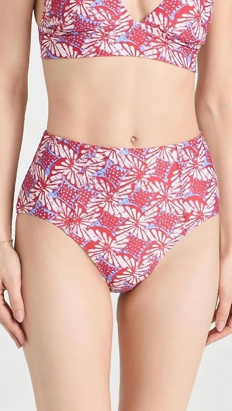 Serena Bikini Bottom In Ruby Petal