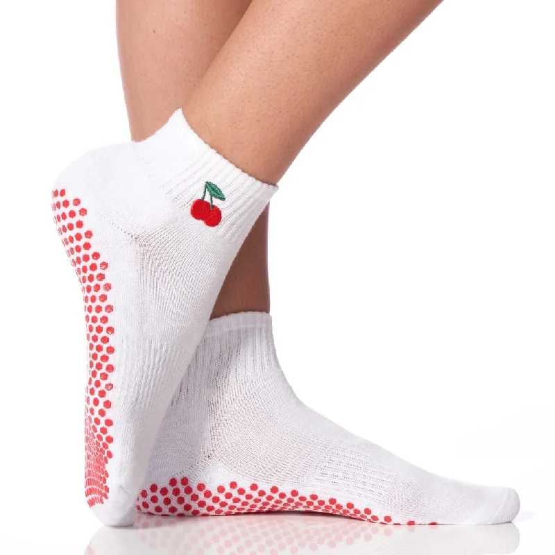 The Harlow Grip Sock - Cherries