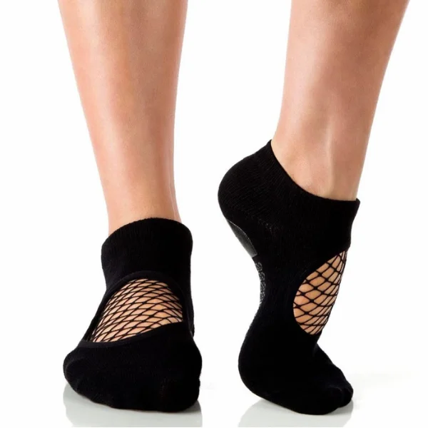 Arebesk Fishnet Grip Socks - Black (Barre / Pilates)