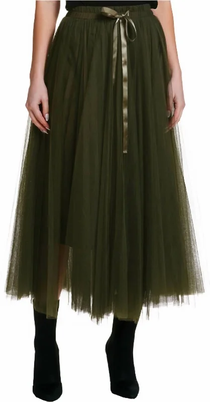 Brooke Summer Skirt In Olive