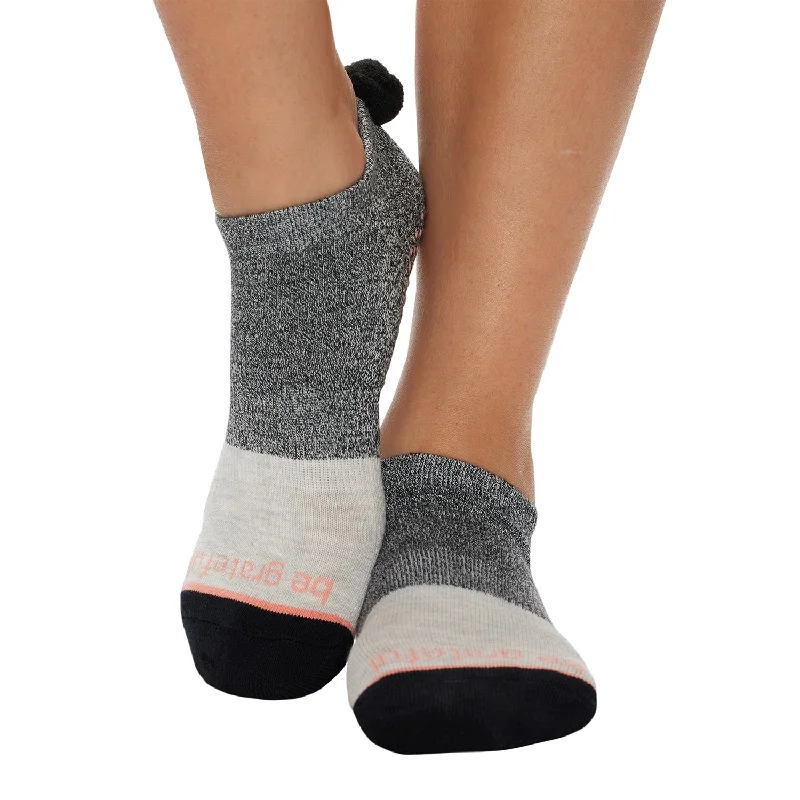 Be Grateful - POM POM Ember Grip Socks (Barre / Pilates)