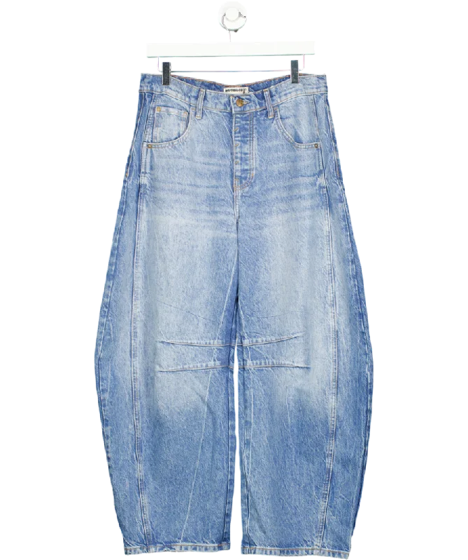 Free People Blue We The Free Good Luck Mid-rise Barrel Jeans W27