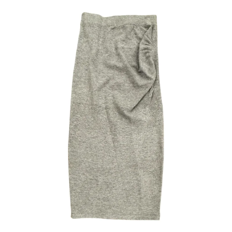 Skirt Midi By Express In Grey, Size: M