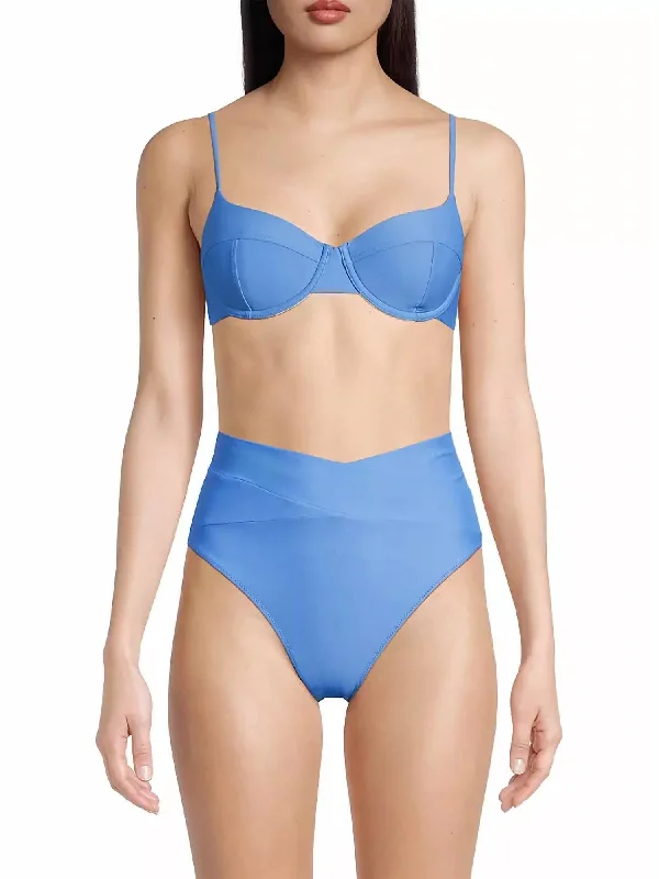 Mona Underwire Bikini Top In Serene Blue