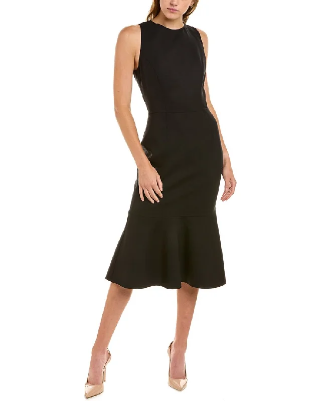 Oscar de la Renta Crossback Midi Dress