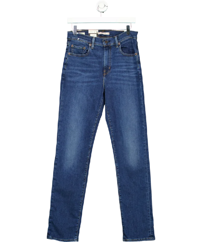 levis Blue 724 High Rise Slim Straight Leg Jeans W29