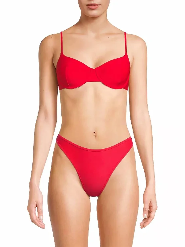 Mona Underwire Bikini Top In Flame