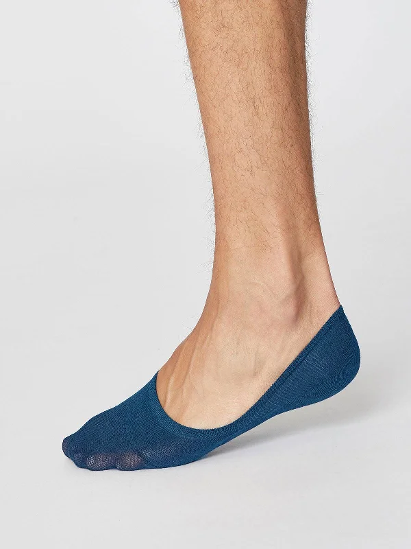 No Show Men's Invisible Socks - Mosaic Blue