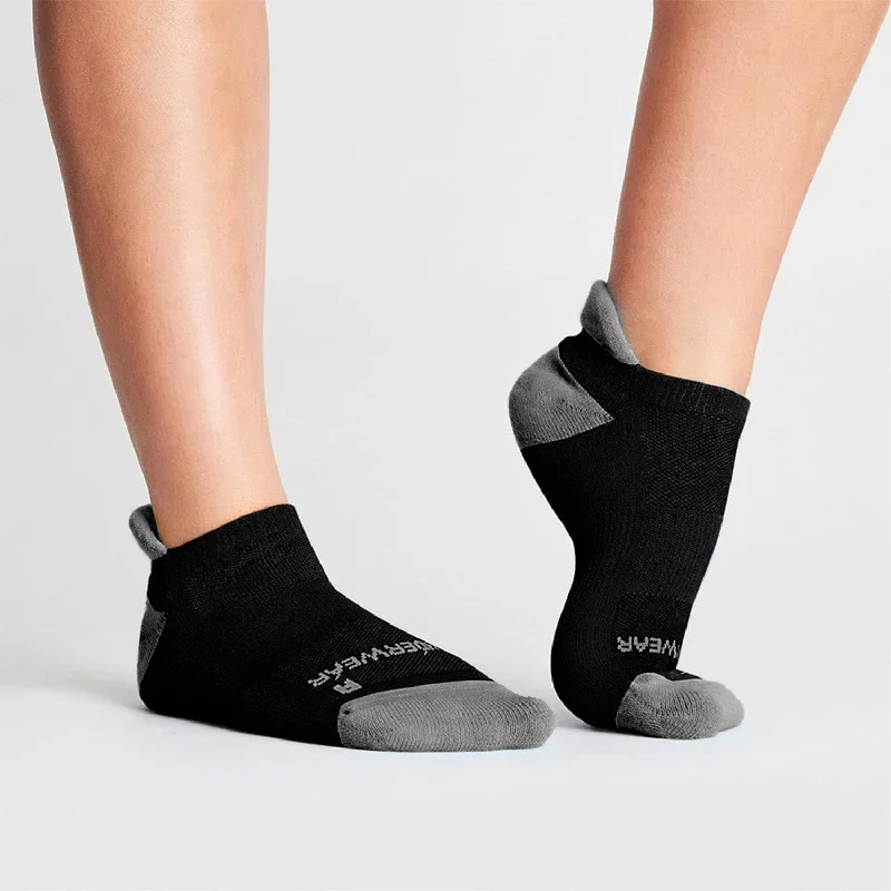 Anti Blister Running Sock - Low- Black/Grey