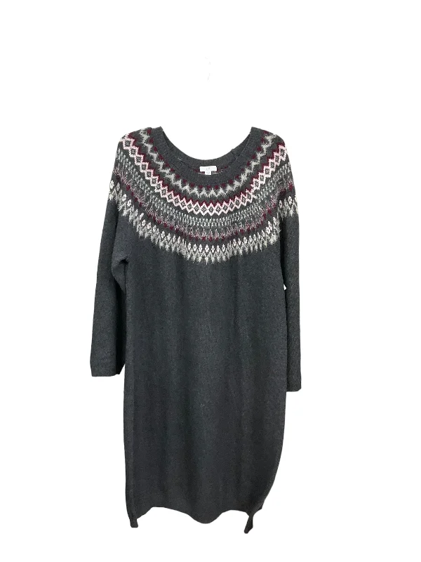 Dress Sweater By J. Jill In Grey, Size: Xl