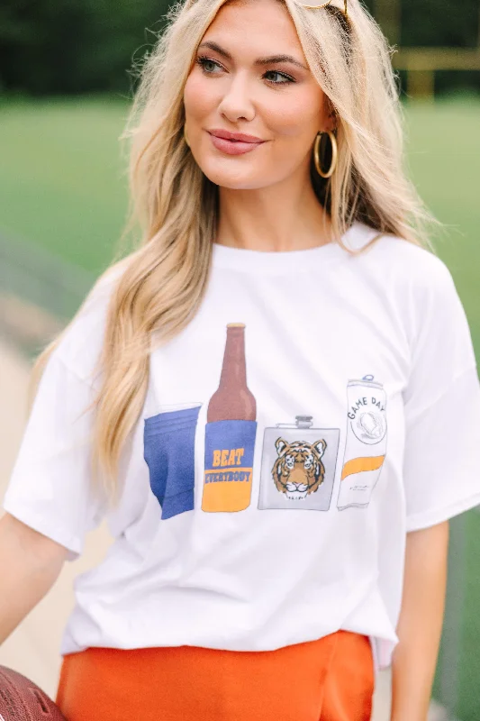 Drink Local Navy And Burnt Orange Gameday Graphic Tee