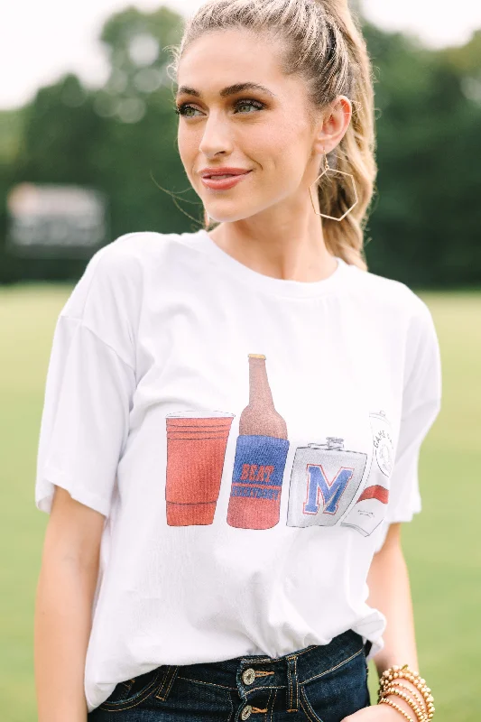 Drink Local Navy And Cardinal Red Gameday Graphic Tee