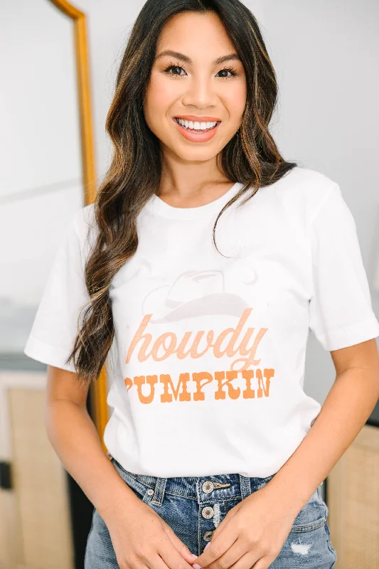 Howdy Pumpkin White Graphic Tee