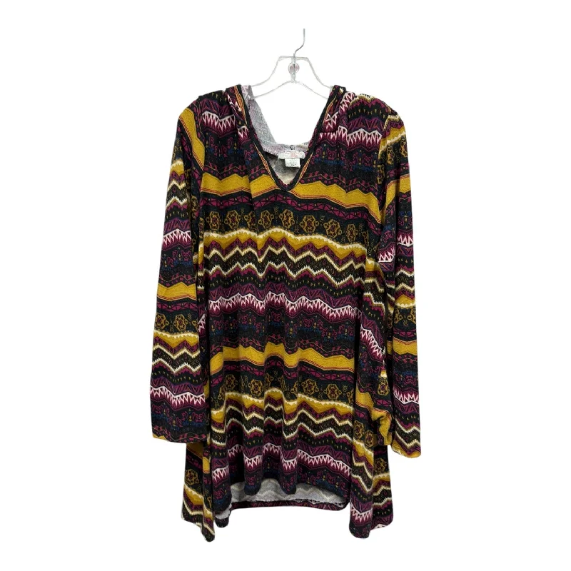 TOP LS by  CME In GOLD & PURPLE, Size: 3X