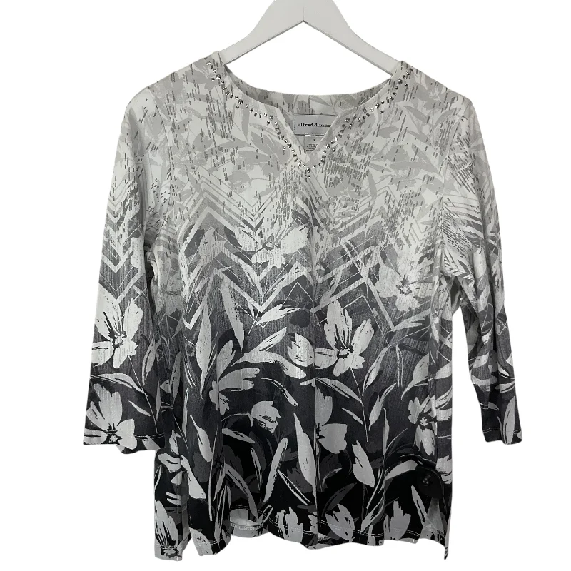 Top Long Sleeve By Alfred Dunner In Grey, Size: S