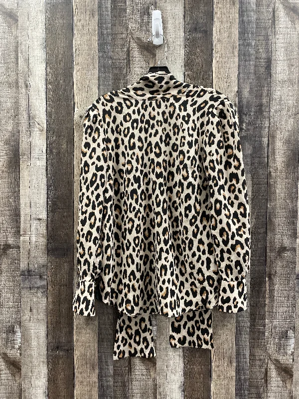 Top Long Sleeve By Ann Taylor In Animal Print, Size: Xs