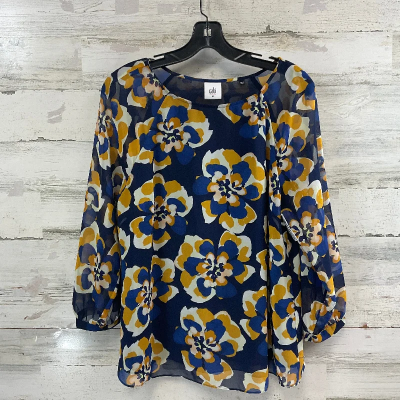 Top Long Sleeve By Cabi In Blue, Size: M