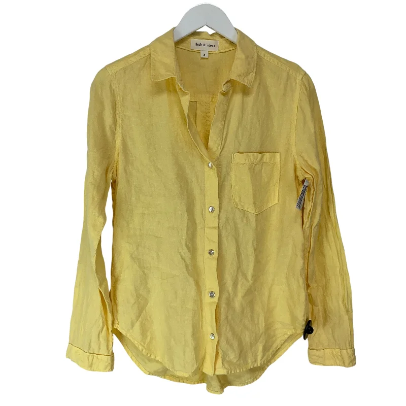 Top Long Sleeve By Cloth & Stone In Yellow, Size: S