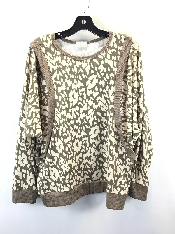 Top Long Sleeve By Clothes Mentor In Animal Print, Size: L