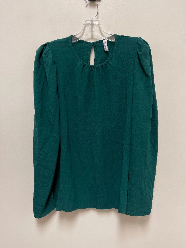 Top Long Sleeve By Clothes Mentor In Green, Size: S