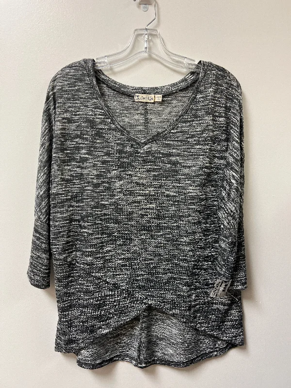 Top Long Sleeve By Clothes Mentor In Grey, Size: Xl