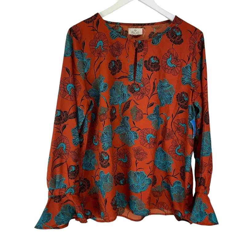 Top Long Sleeve By Clothes Mentor In Orange, Size: L