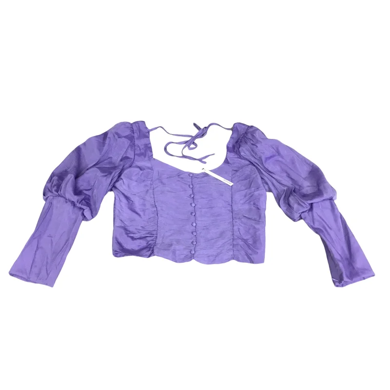 Top Long Sleeve By Clothes Mentor In Purple, Size: L