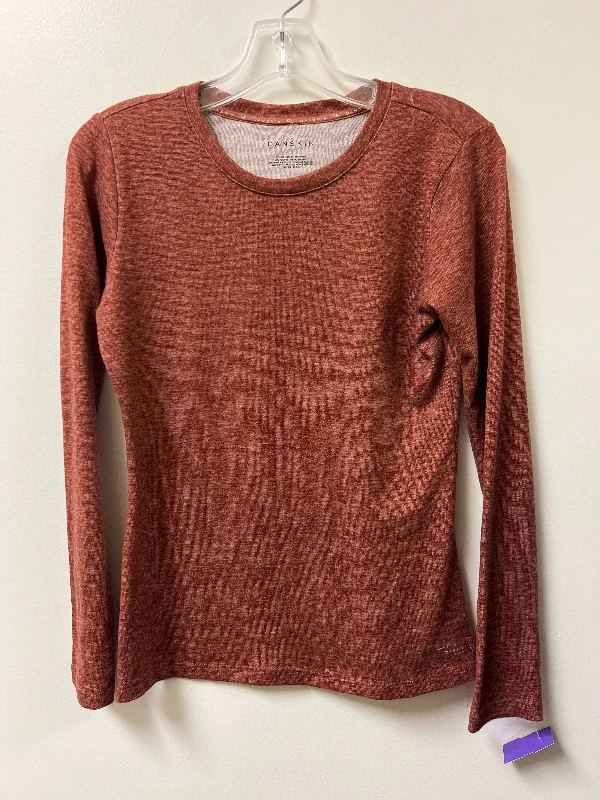 Top Long Sleeve By Danskin In Brown, Size: M