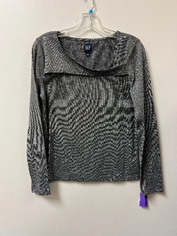 Top Long Sleeve By Gap In Silver, Size: L