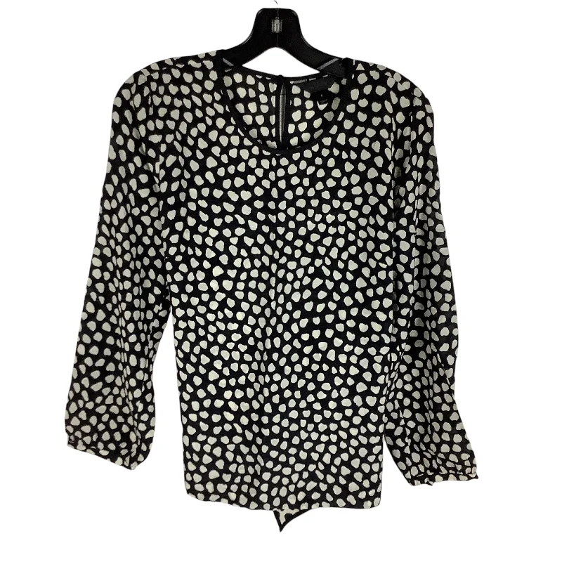 Top Long Sleeve By J. Crew In Black & White, Size: 6